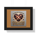 Framed Poster — "My Heart May Be Shattered, God Lives in the Pieces" Inspirational Wall Art