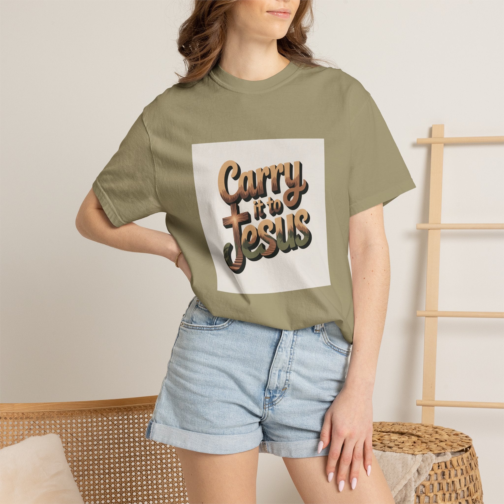 Carry It to Jesus T-Shirt — Retro Christian Faith Graphic Tee