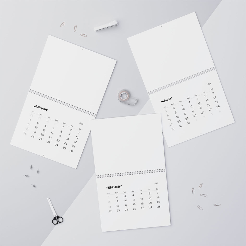 2026 Minimal Wall Calendar – Clean Monthly Planner for Home & Office