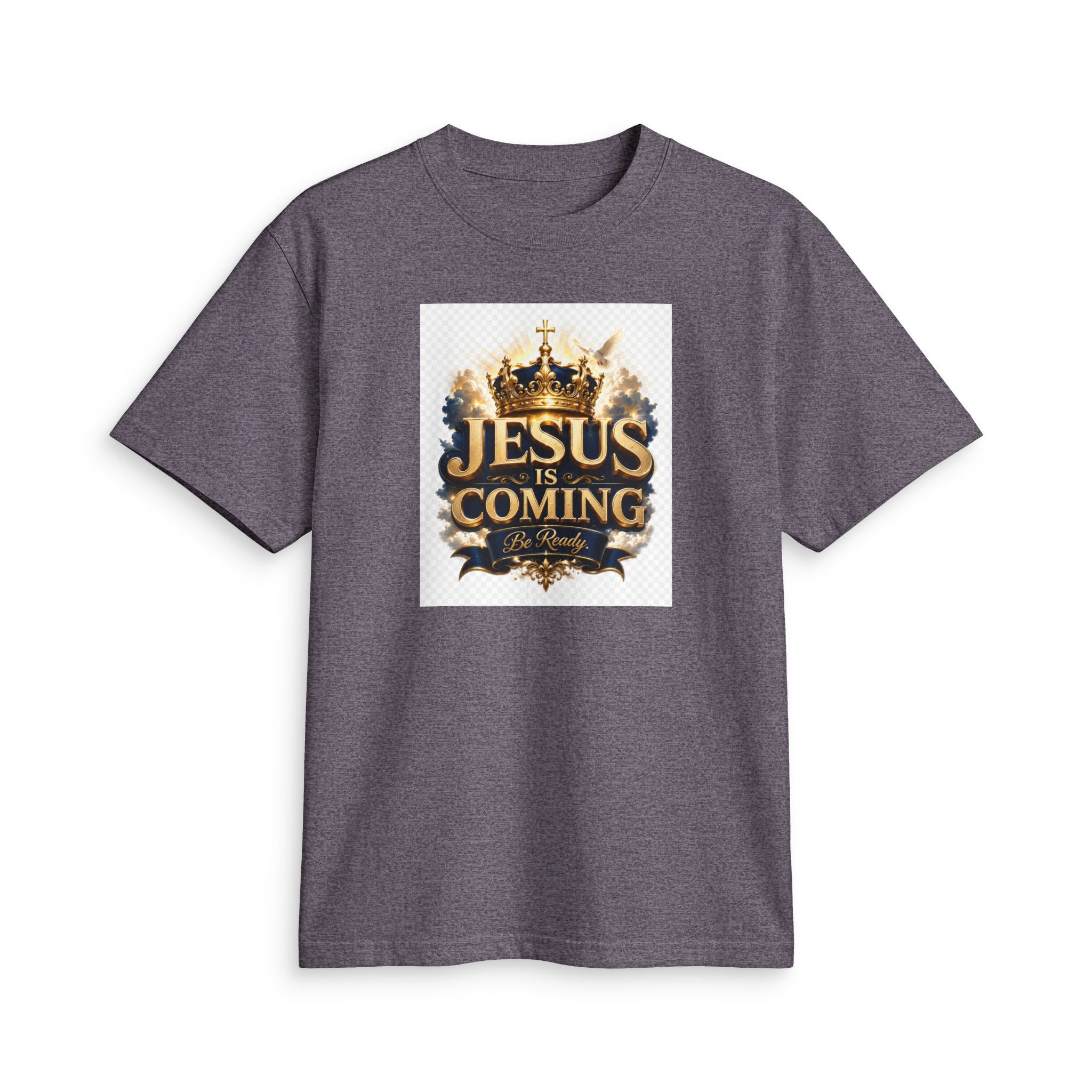 Christian T-Shirt — "Jesus Is Coming" Crown Graphic Tee