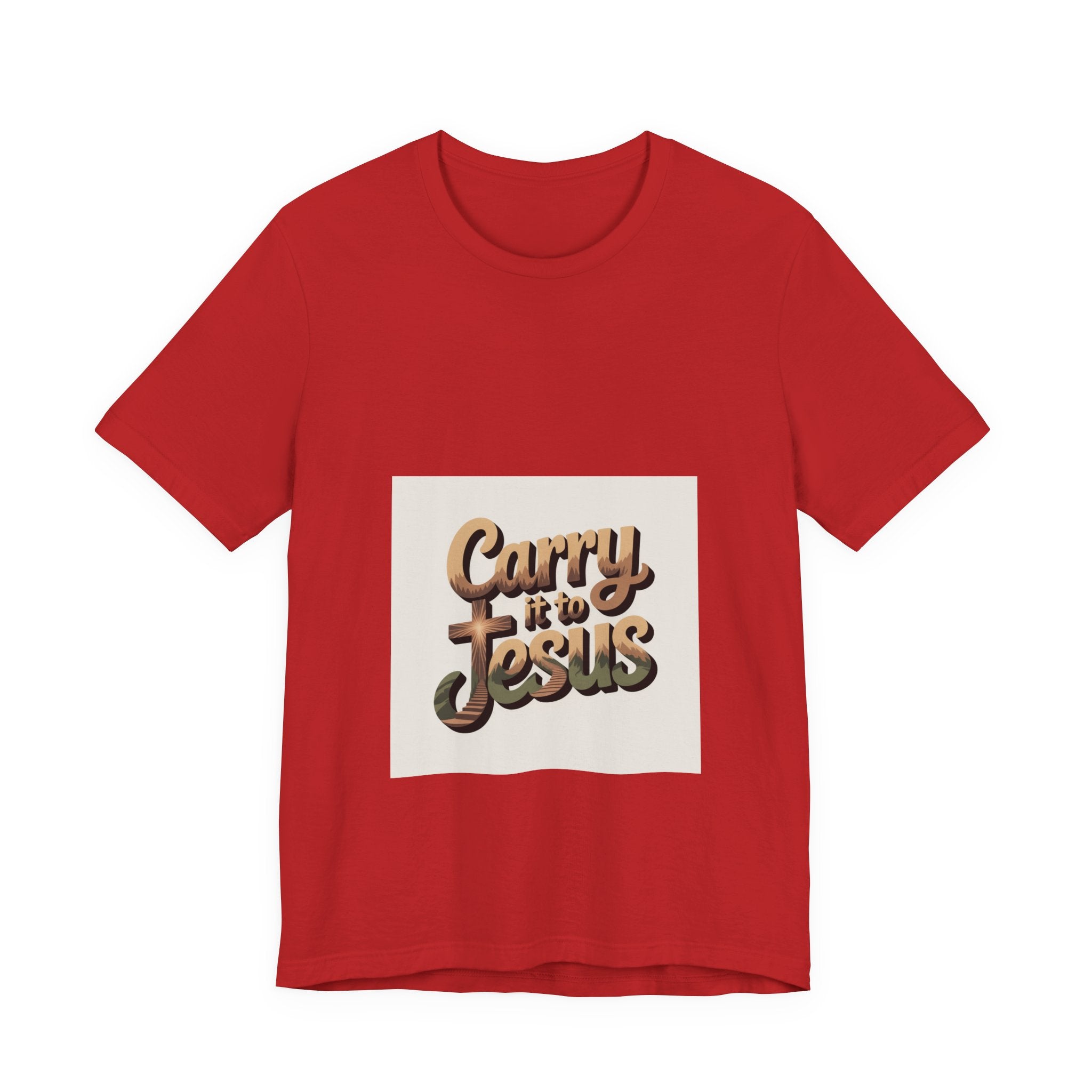 Carry It to Jesus Tee — Retro Script Christian Faith T‑Shirt