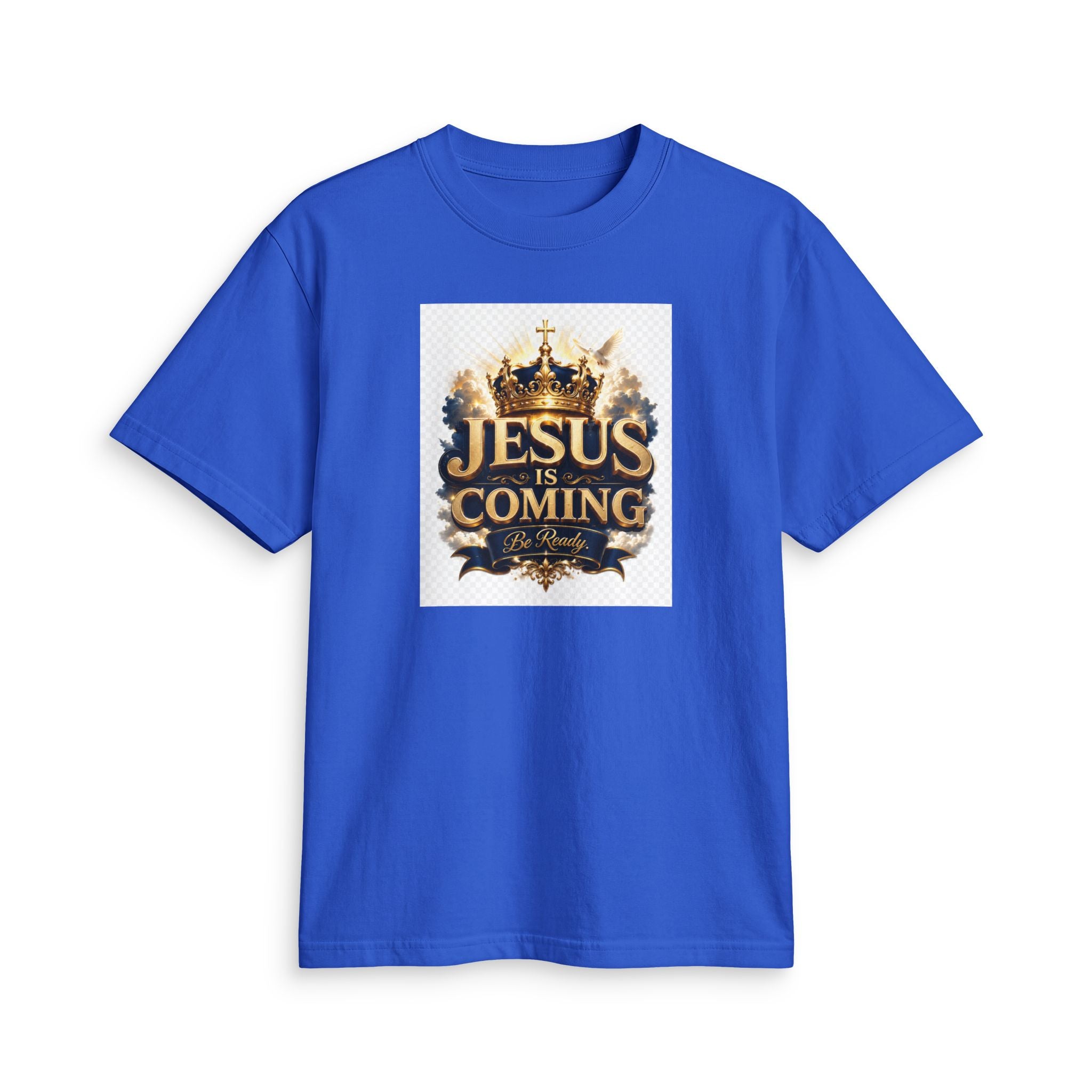 Christian T-Shirt — "Jesus Is Coming" Crown Graphic Tee