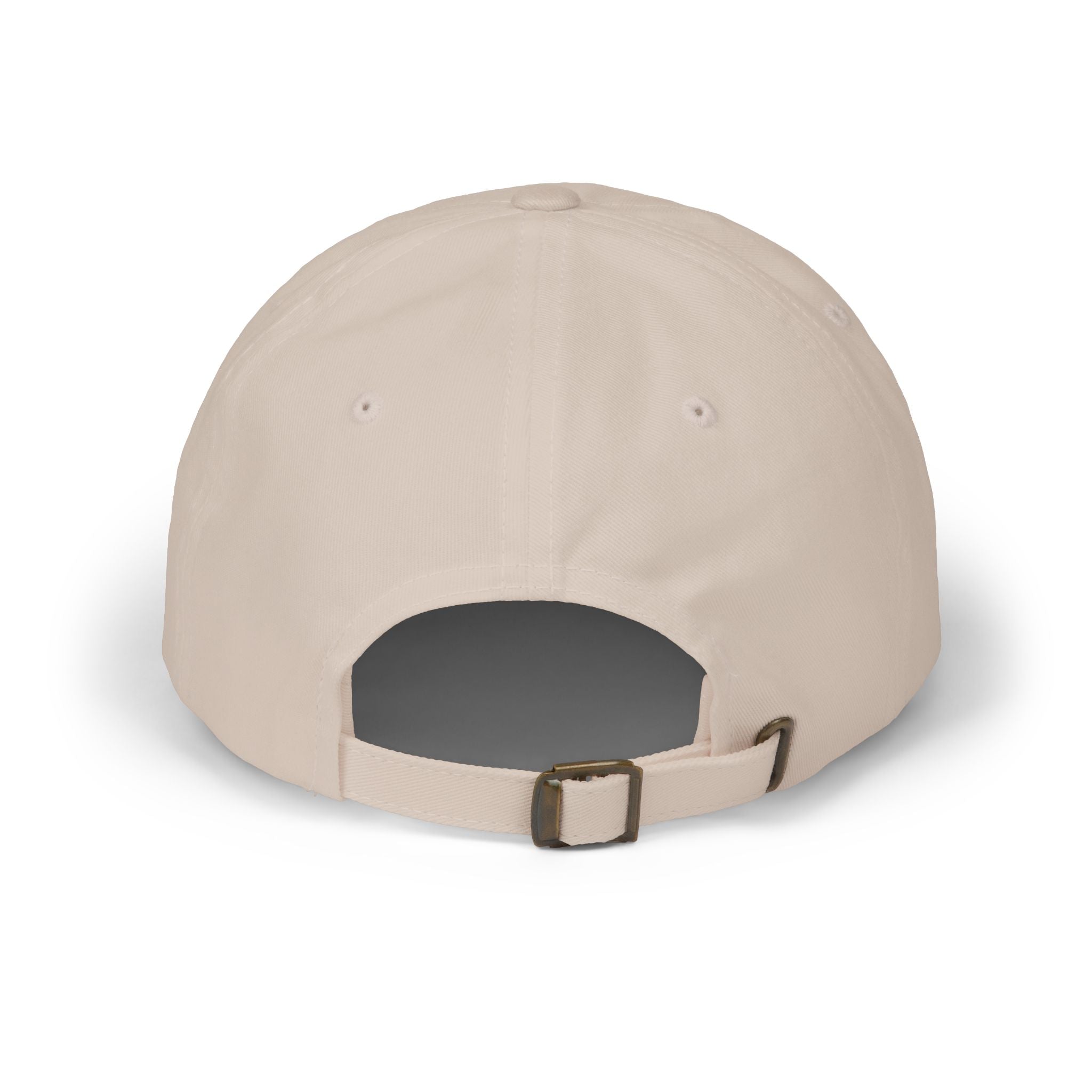 Dad Cap — "Never Alone" Dog & Moon Embroidered Baseball Hat