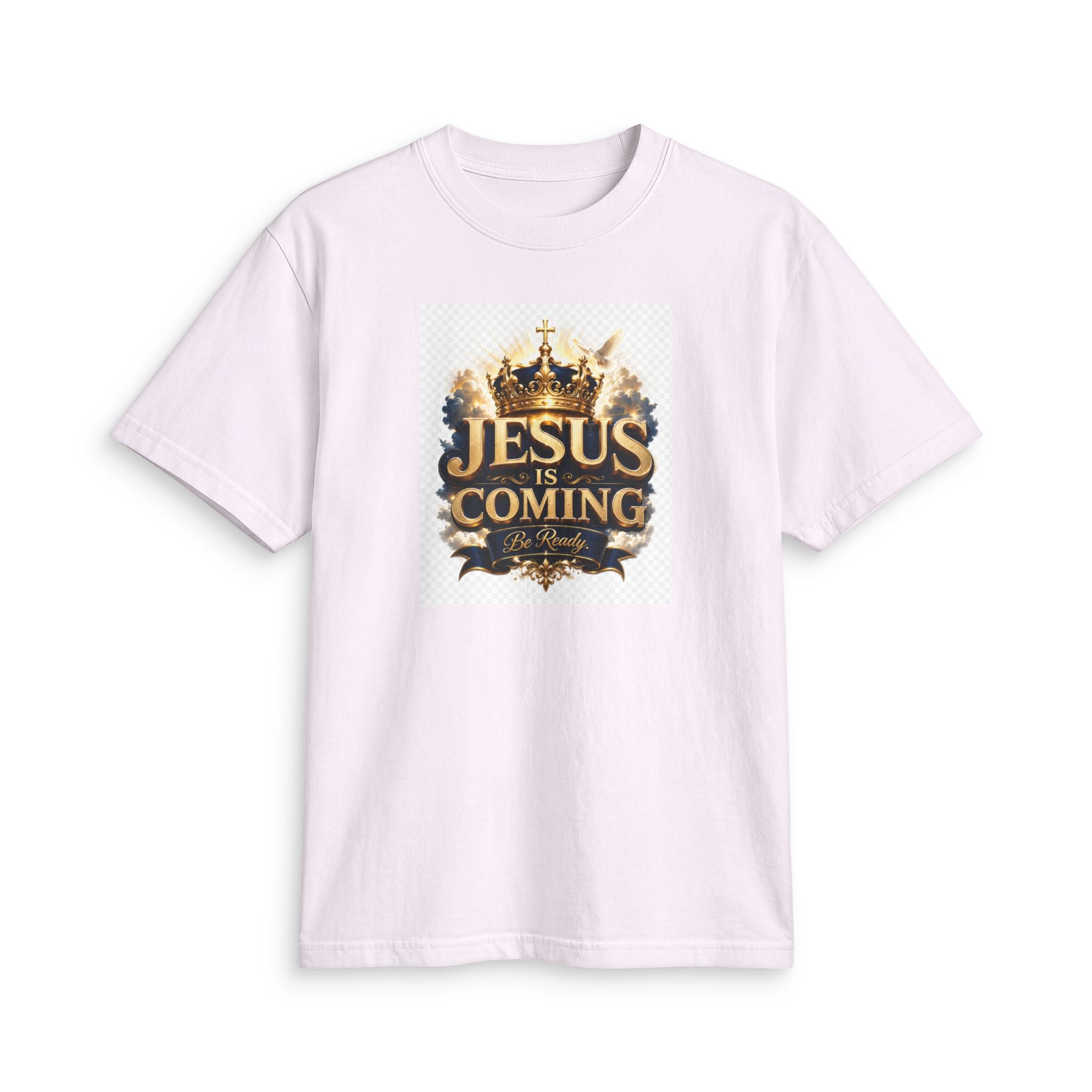 Christian T-Shirt — "Jesus Is Coming" Crown Graphic Tee