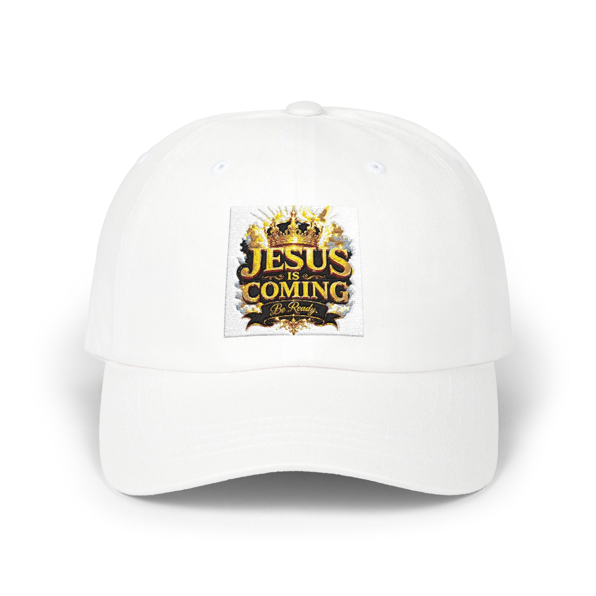 Dad Cap — "Jesus Coming" Embroidered Faith Baseball Hat