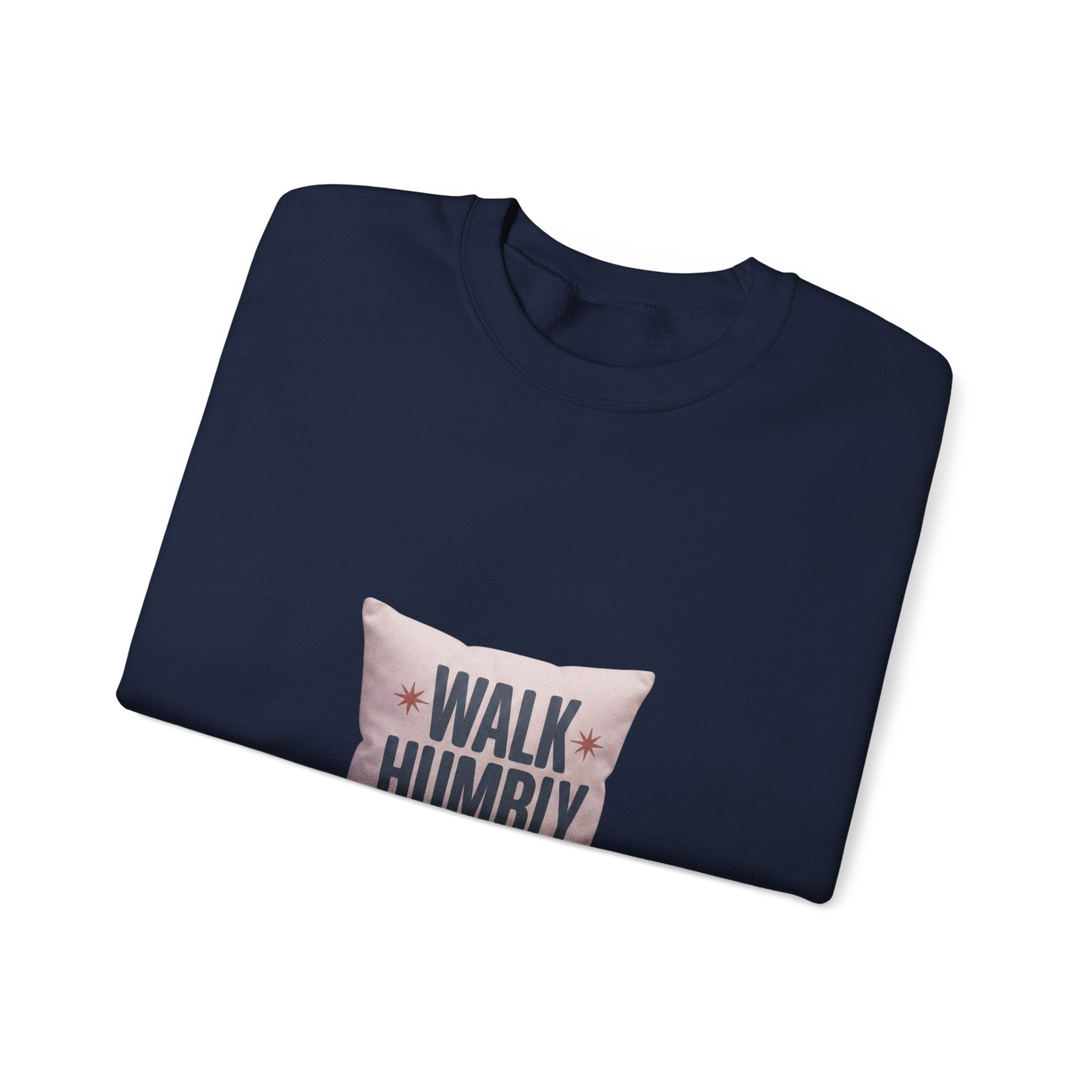 Walk Humbly Crewneck Sweatshirt | Christian Streetwear, Vintage Wash Typography