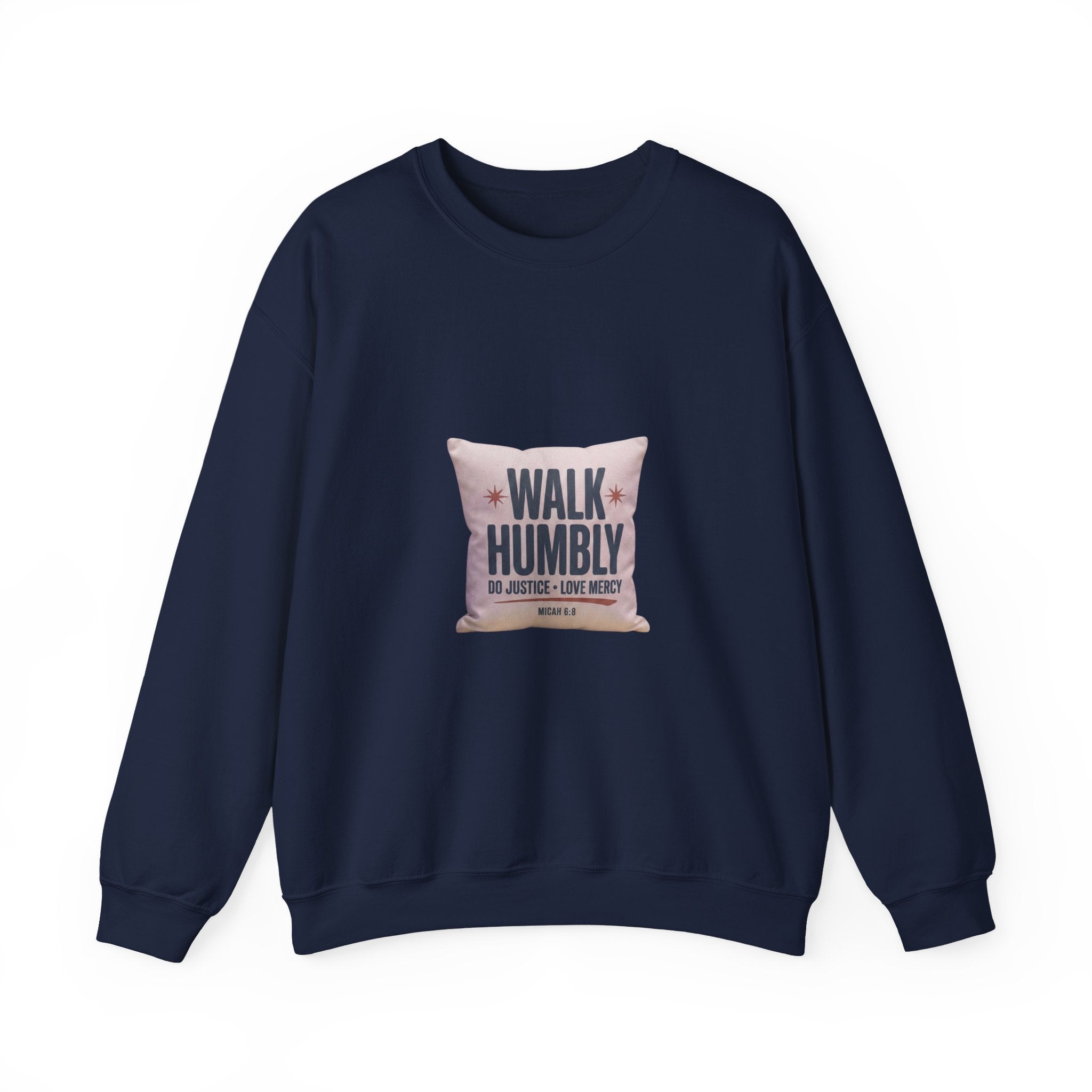 Walk Humbly Crewneck Sweatshirt | Christian Streetwear, Vintage Wash Typography