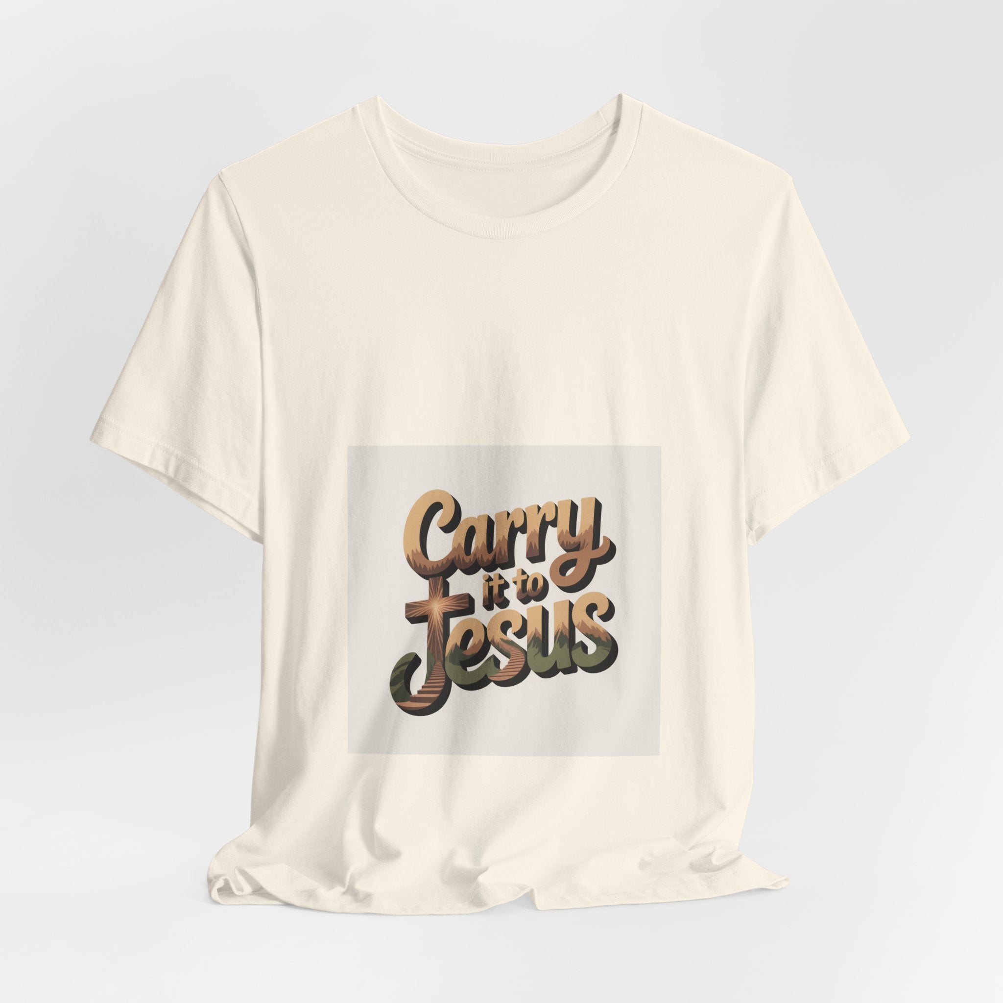 Carry It to Jesus Tee — Retro Script Christian Faith T‑Shirt