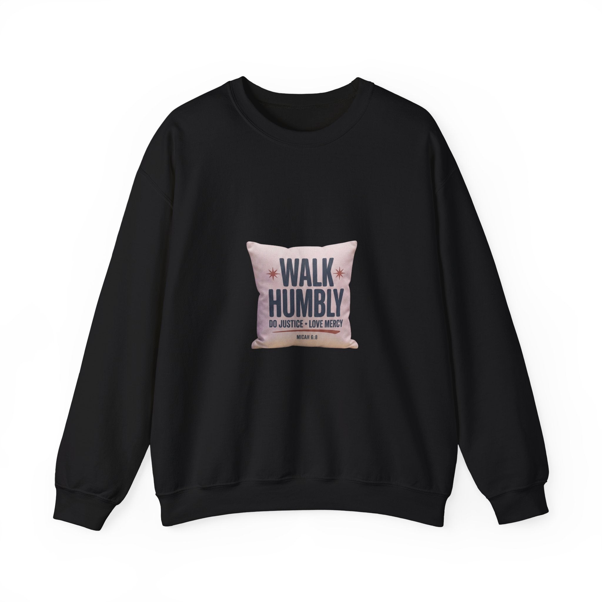 Walk Humbly Crewneck Sweatshirt | Christian Streetwear, Vintage Wash Typography