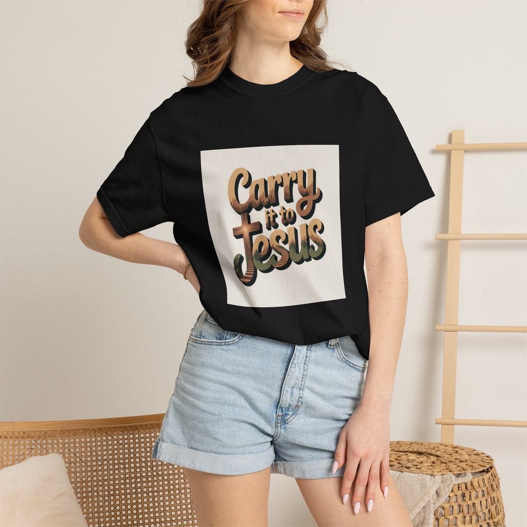 Carry It to Jesus T-Shirt — Retro Christian Faith Graphic Tee