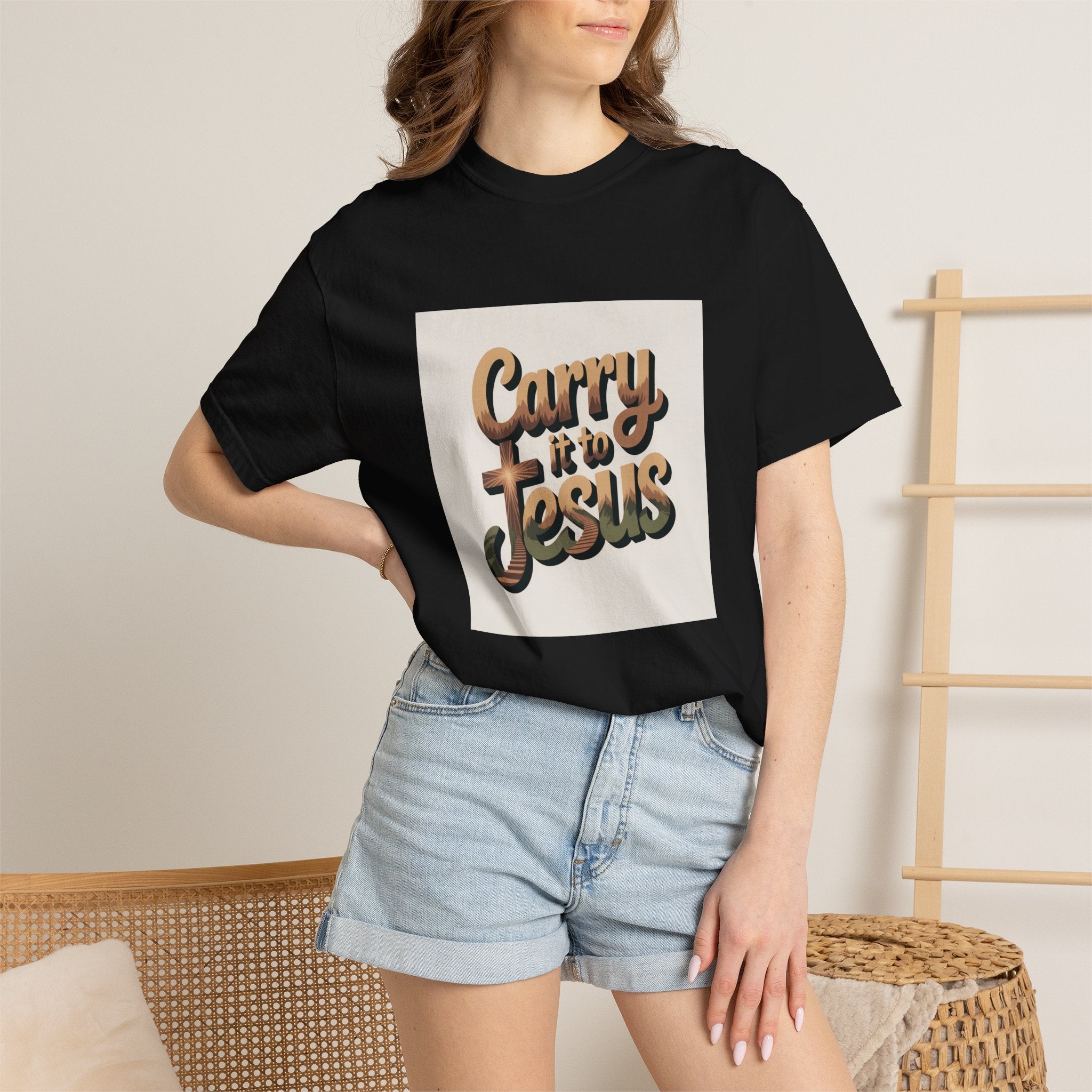 Carry It to Jesus T-Shirt — Retro Christian Faith Graphic Tee