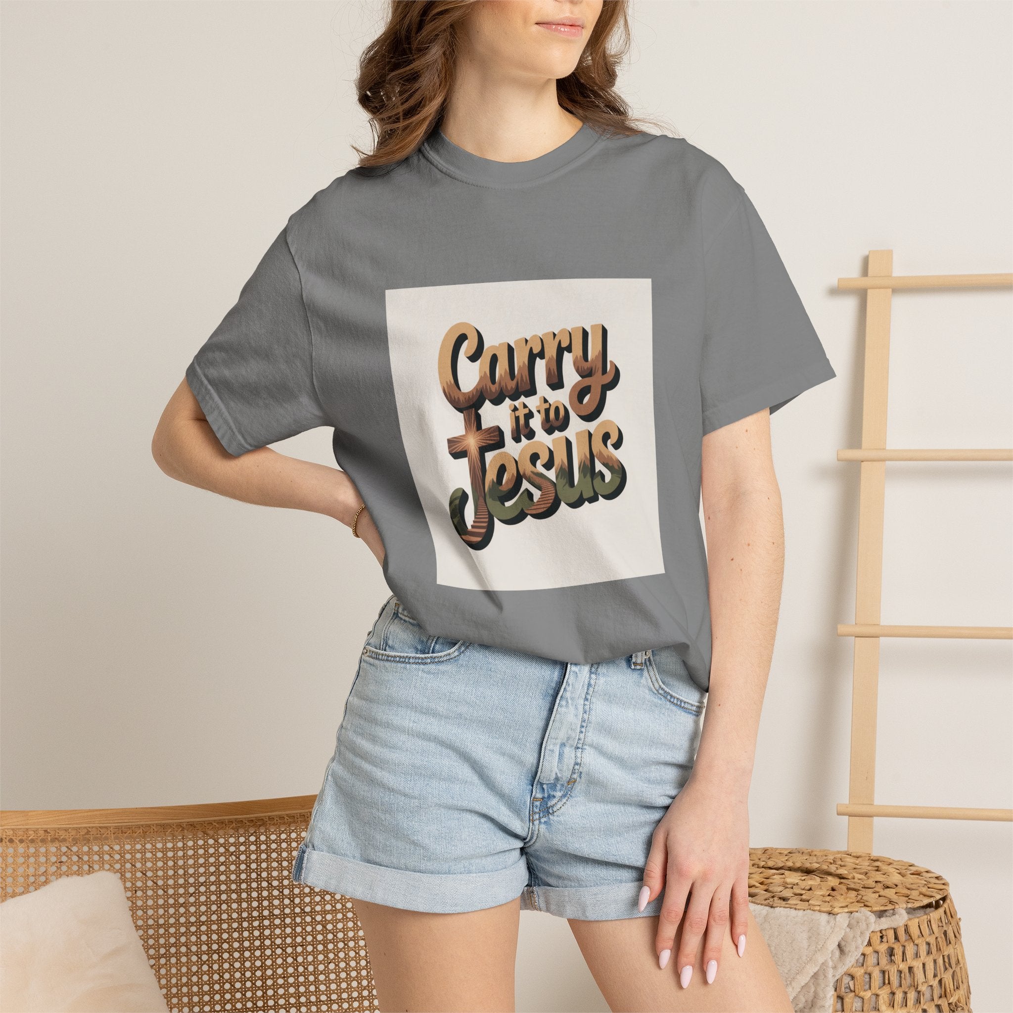 Carry It to Jesus T-Shirt — Retro Christian Faith Graphic Tee