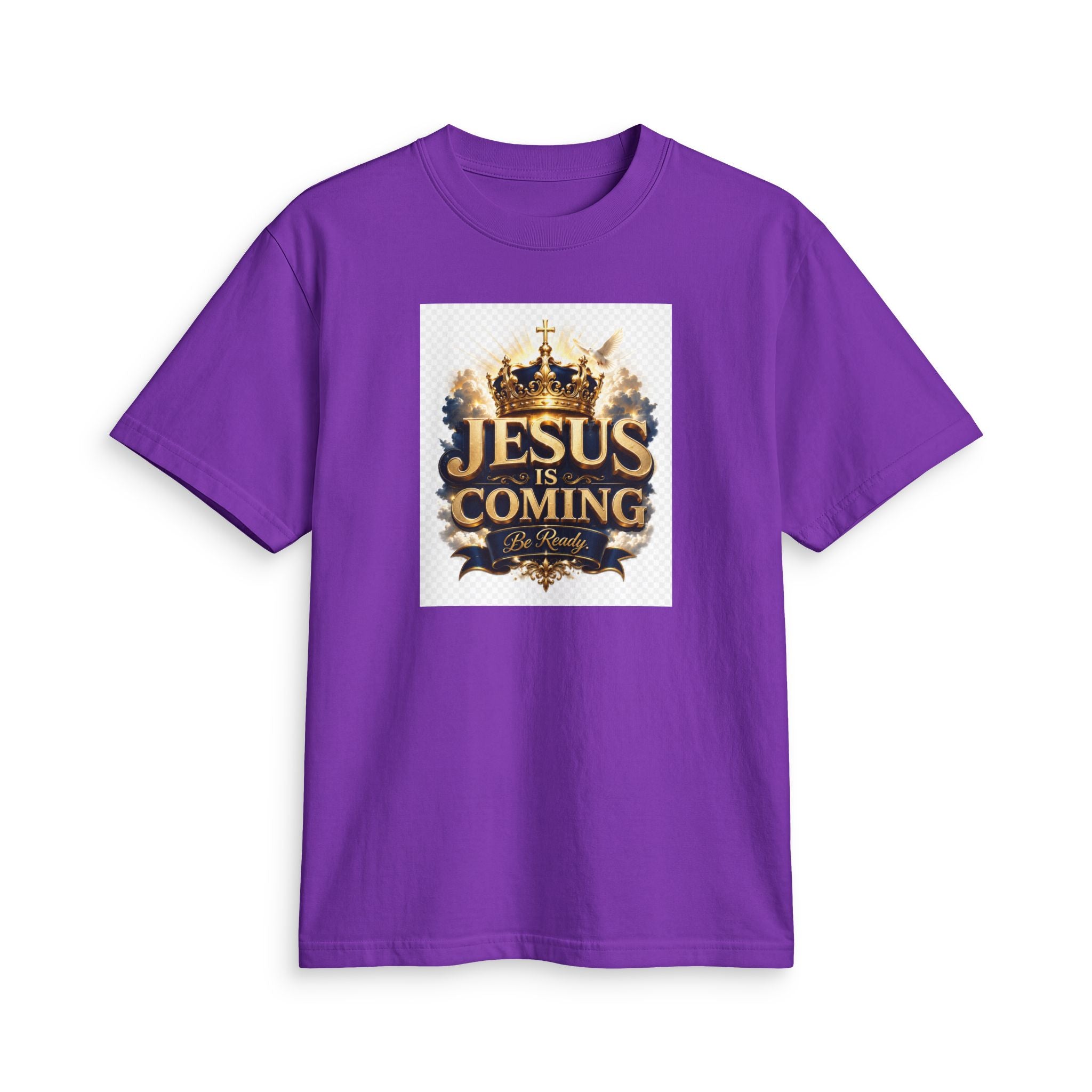 Christian T-Shirt — "Jesus Is Coming" Crown Graphic Tee