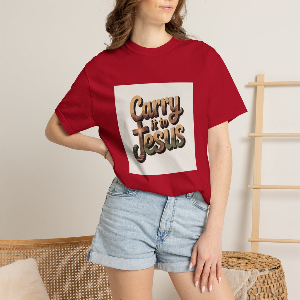 Carry It to Jesus T-Shirt — Retro Christian Faith Graphic Tee