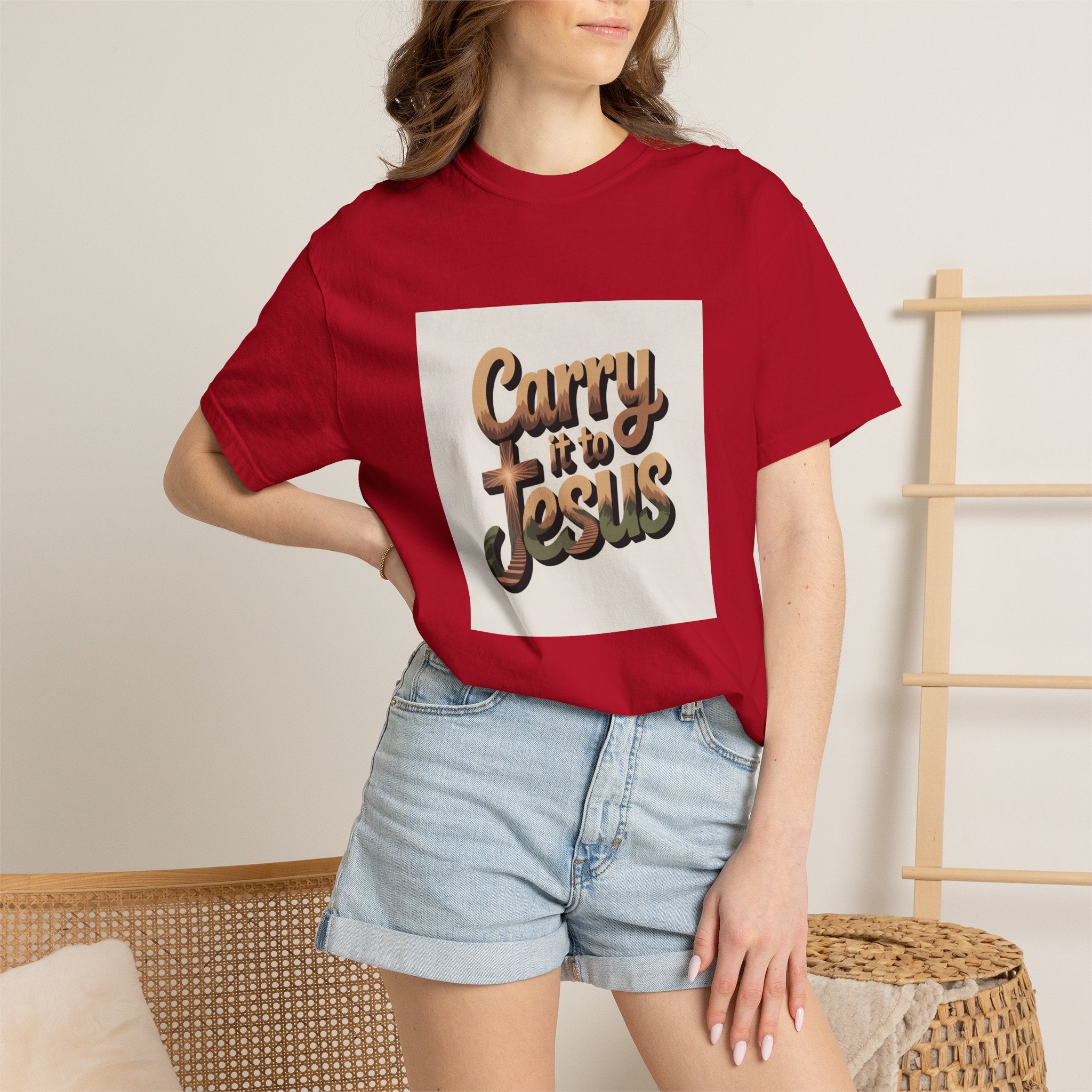 Carry It to Jesus T-Shirt — Retro Christian Faith Graphic Tee