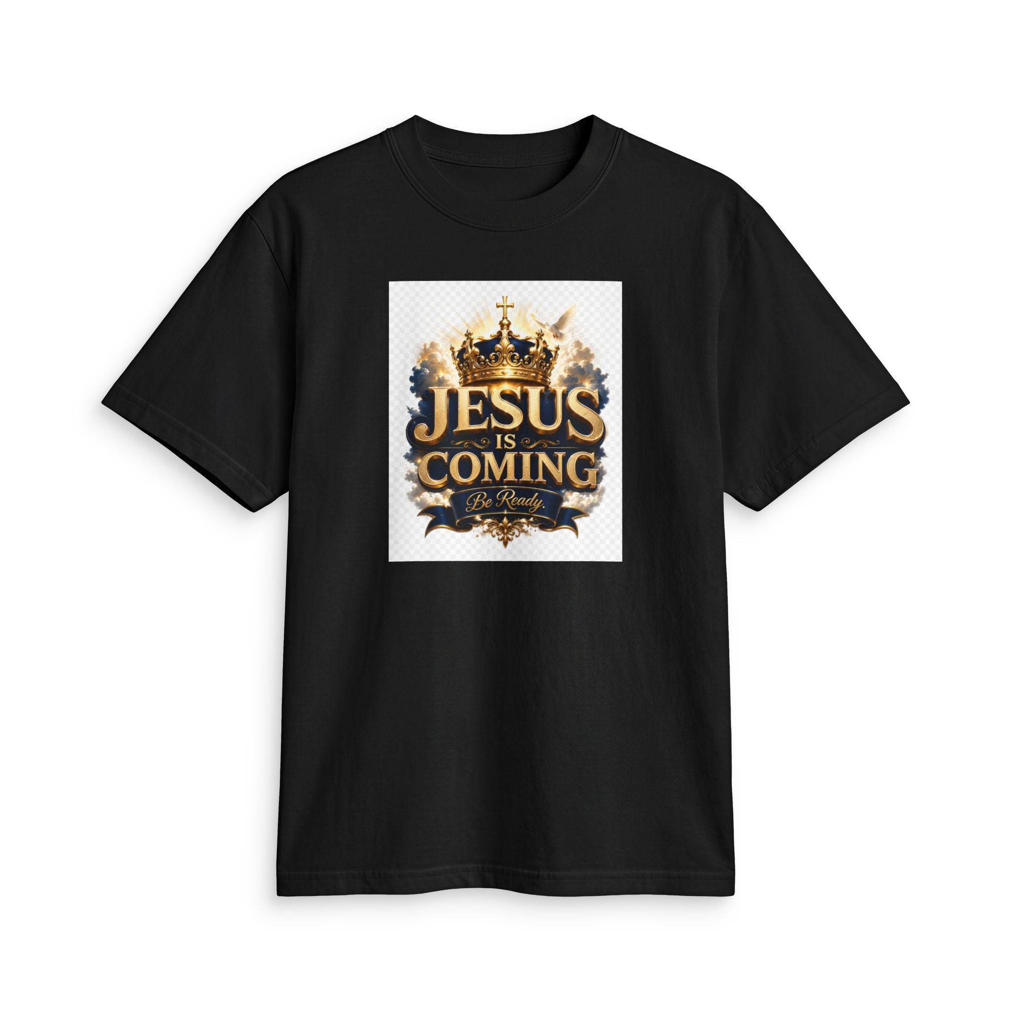 Christian T-Shirt — "Jesus Is Coming" Crown Graphic Tee