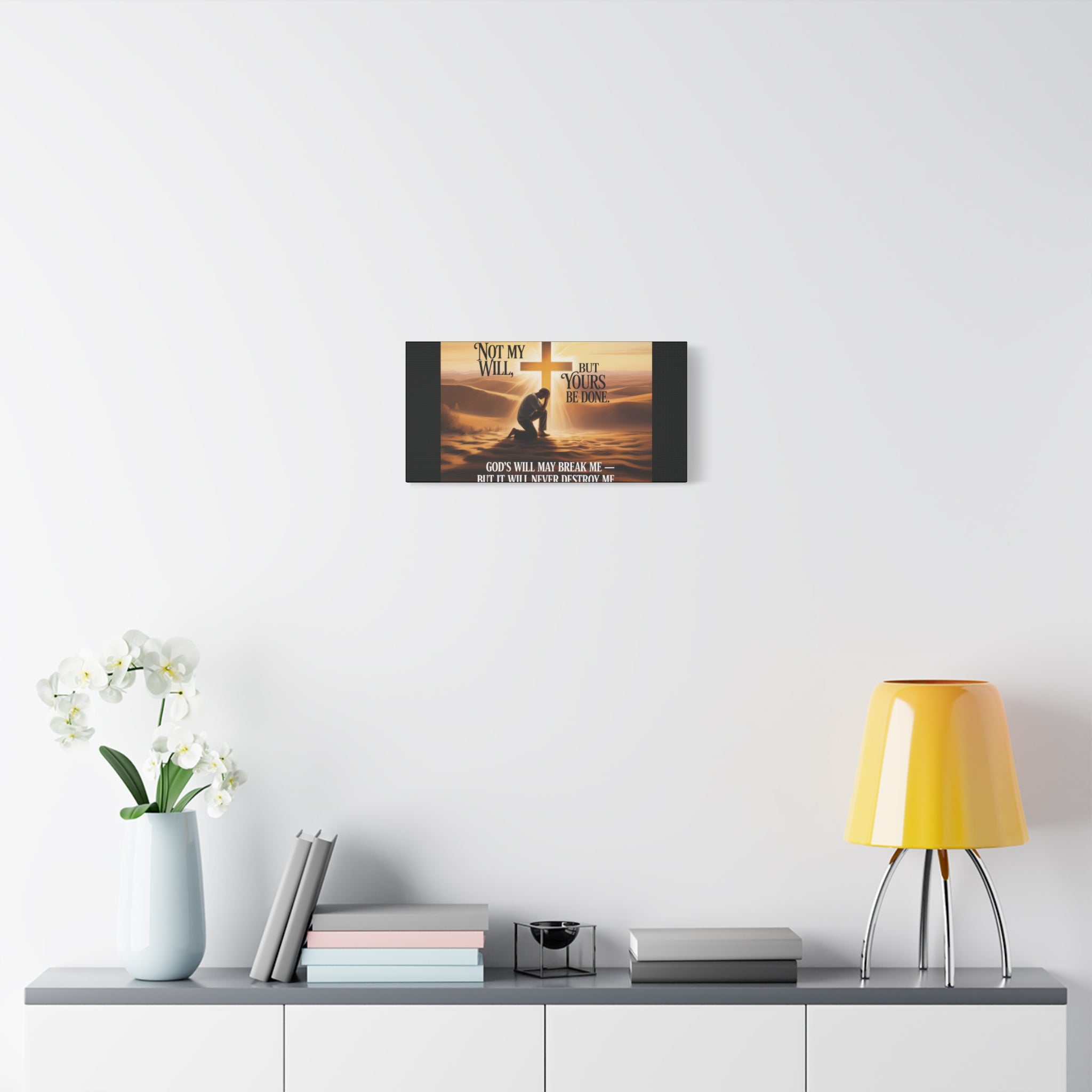 Religious Canvas Wall Art – "Not My Will, But Yours Be Done" Inspirational Christian Print