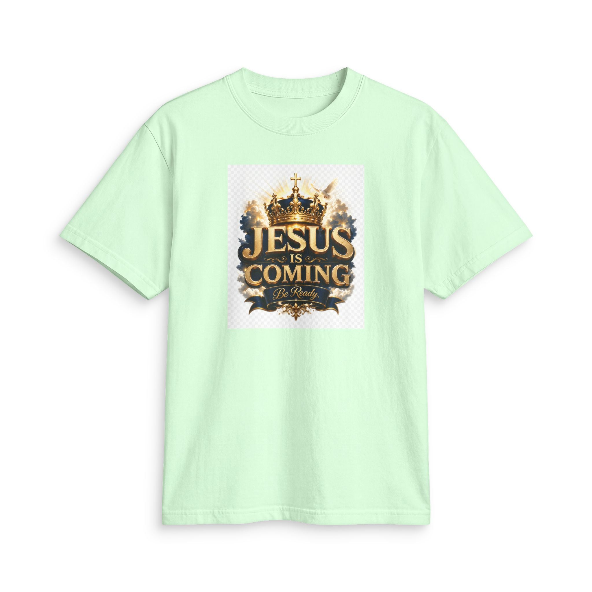 Christian T-Shirt — "Jesus Is Coming" Crown Graphic Tee