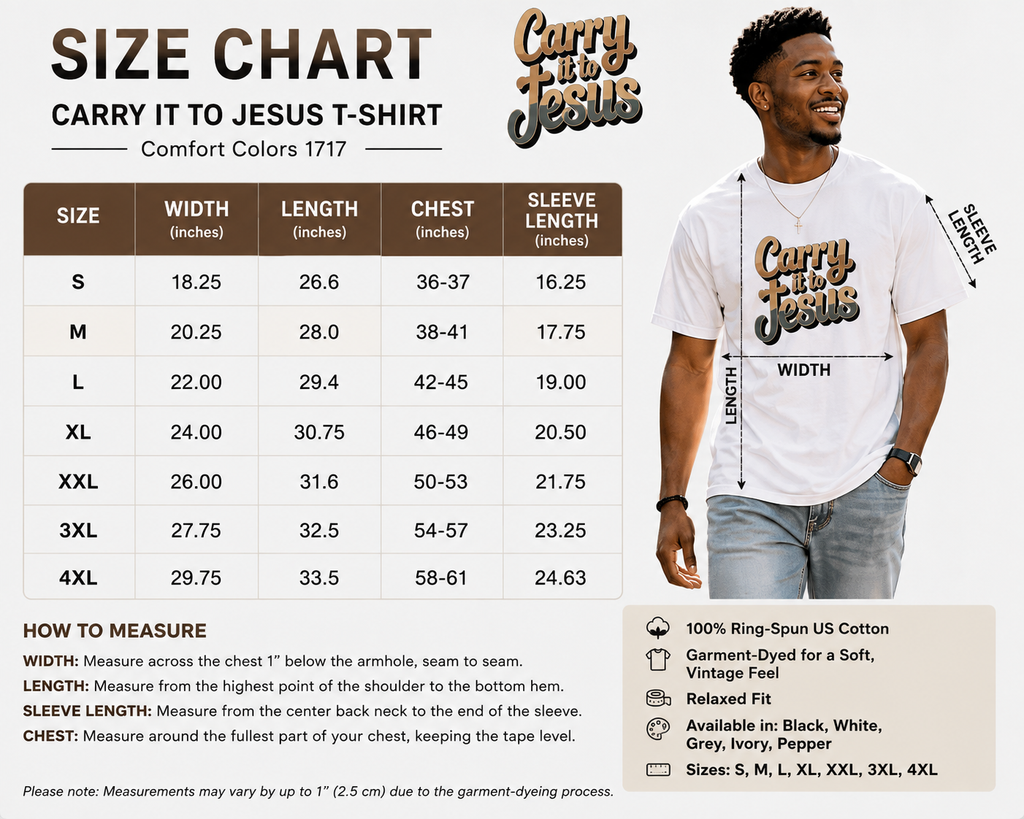 Carry It to Jesus T-Shirt | Christian Faith Graphic Tee